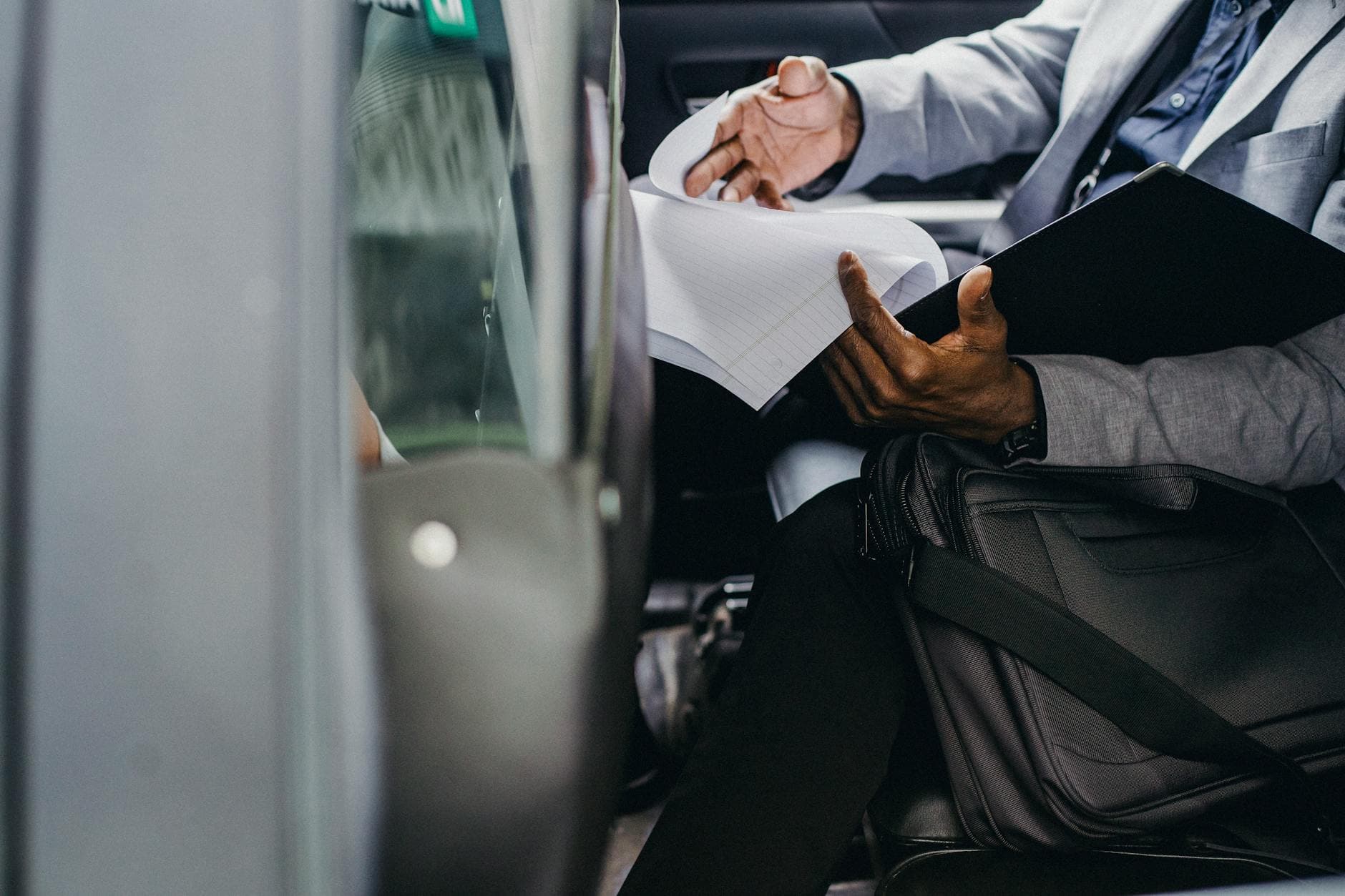 UK accountant reviewing a P11D form for company car benefit reporting