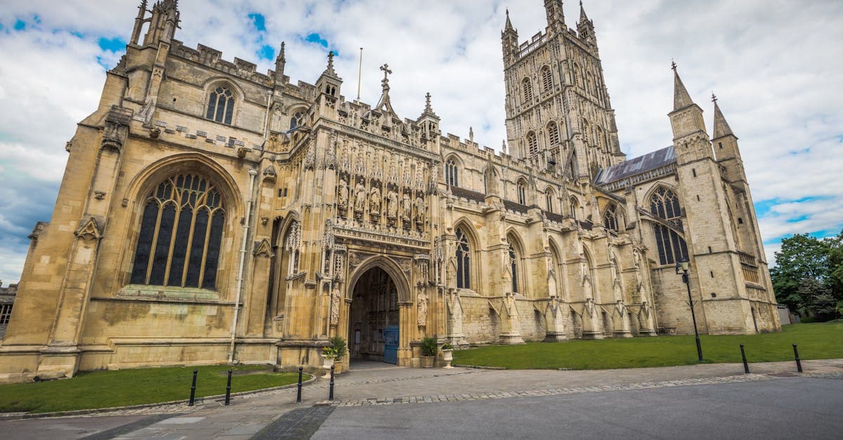 Explore the stunning Gothic architecture of Gloucester Cathedral in England, a symbol of English heritage.